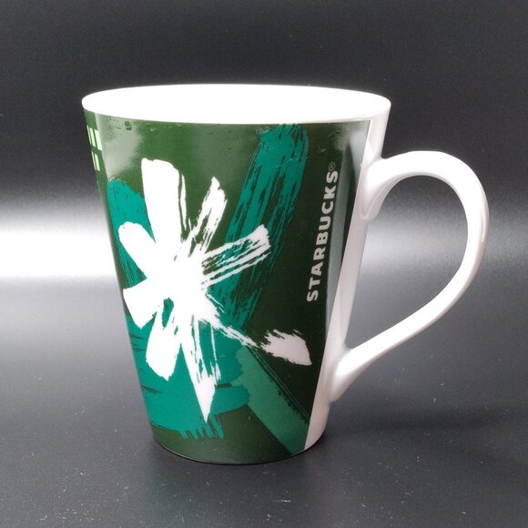 Starbucks Other - Starbucks 2014 Mug 13 oz Green Stars Tea Cup Cafe Holiday